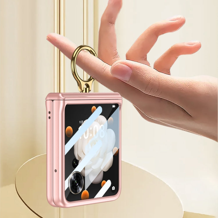 For Honor Magic V Flip GKK Integrated Magnetic Folding Hinge Full Coverage Phone Case with Ring Holder(Silver) - free shipping - PMC Jewellery - Order now!