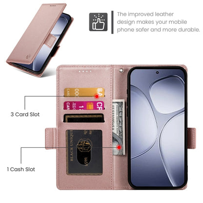 For Redmi K70 Ultra Side Buckle Magnetic Frosted Leather Phone Case(Rose Gold) - Xiaomi Cases by PMC Jewellery | Online Shopping South Africa | PMC Jewellery | Buy Now Pay Later Mobicred