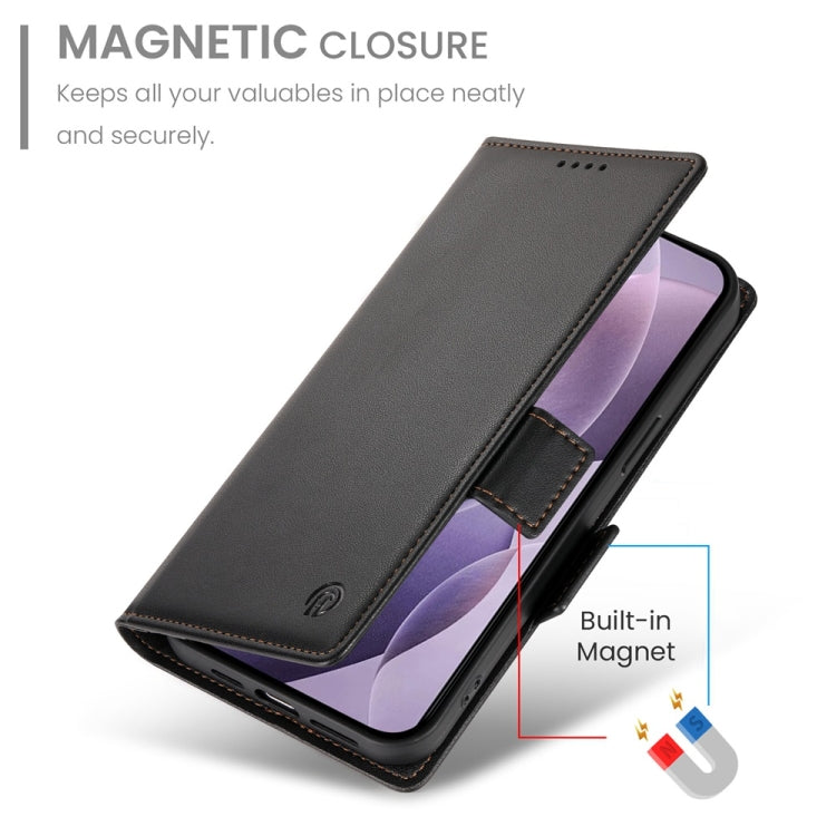 For Redmi K70 Ultra Side Buckle Magnetic Frosted Leather Phone Case(Black) - free shipping - PMC Jewellery - Order now!