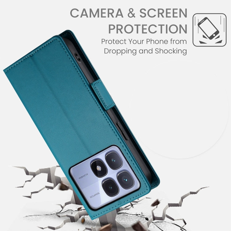 For Redmi K70 Ultra Side Buckle Magnetic Frosted Leather Phone Case(Blue) - free shipping - PMC Jewellery - Order now!