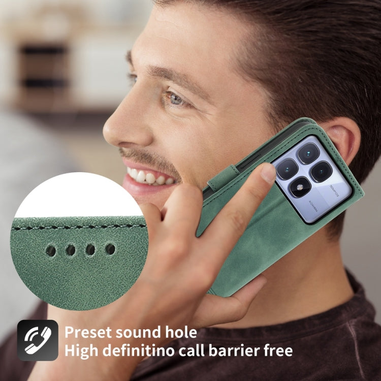 For Redmi K70 Ultra Dierfeng Dream Line TPU Hybrid PU Leather Phone Case(Green) - Xiaomi Cases by PMC Jewellery | Online Shopping South Africa | PMC Jewellery | Buy Now Pay Later Mobicred