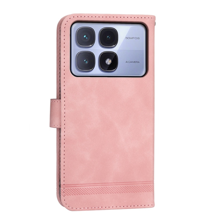 For Redmi K70 Ultra Dierfeng Dream Line TPU Hybrid PU Leather Phone Case(Pink) - Xiaomi Cases by PMC Jewellery | Online Shopping South Africa | PMC Jewellery | Buy Now Pay Later Mobicred