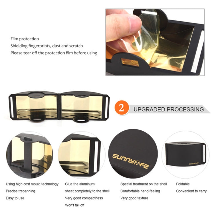 Sunnylife MV-ZC601 For DJI Mavic Air / DJI Mavic Mini Remote Control Hood Mirror Range Extender(Gold) - free shipping - PMC TechLife - Order now!
