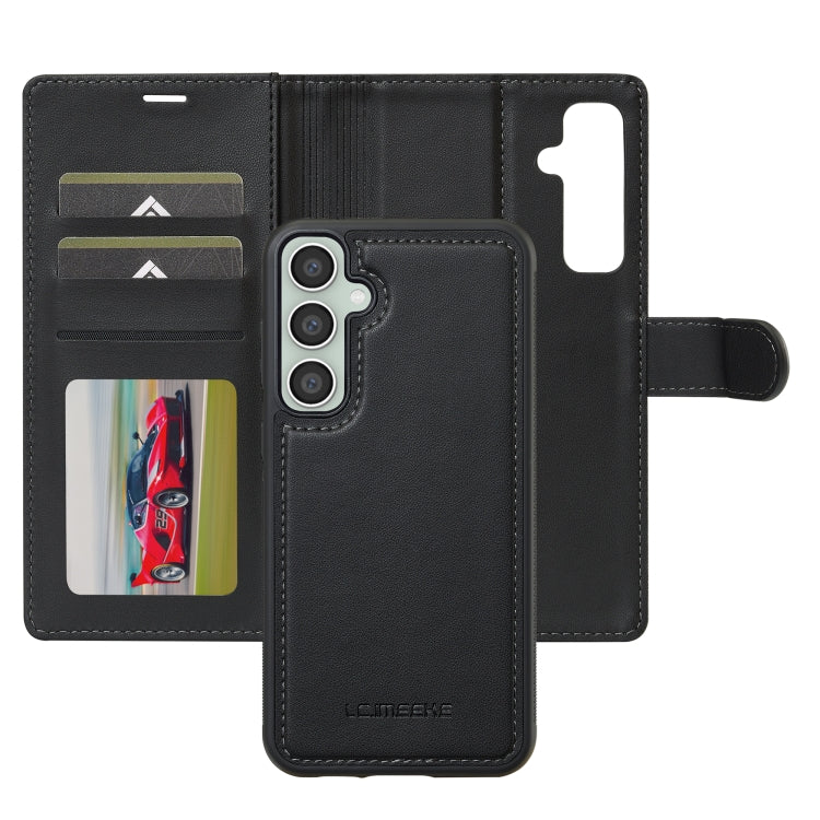 For Samsung Galaxy S23 FE 5G LC.IMEEKE L2 Series Detachable Magsafe PU Phone Case with Lanyard(Black) - Galaxy S23 FE 5G Cases by LC.IMEEKE | Online Shopping South Africa | PMC Jewellery | Buy Now Pay Later Mobicred