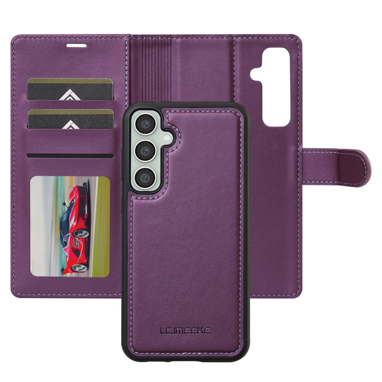 For Samsung Galaxy S23 FE 5G LC.IMEEKE L2 Series Detachable Magsafe PU Phone Case with Lanyard(Purple) - Galaxy S23 FE 5G Cases by LC.IMEEKE | Online Shopping South Africa | PMC Jewellery | Buy Now Pay Later Mobicred