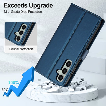 For Samsung Galaxy S24 5G LC.IMEEKE L2 Series Detachable Magsafe PU Phone Case with Lanyard(Blue) - Galaxy S24 5G Cases by LC.IMEEKE | Online Shopping South Africa | PMC Jewellery | Buy Now Pay Later Mobicred