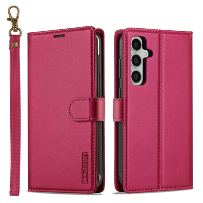 For Samsung Galaxy A15 4G / A15 5G LC.IMEEKE L2 Series Detachable Magsafe PU Phone Case with Lanyard(Red) - Galaxy Phone Cases by LC.IMEEKE | Online Shopping South Africa | PMC Jewellery | Buy Now Pay Later Mobicred