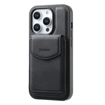 For iPhone 16 Pro Denior D19 Skin Feel MagSafe Detachable Card Slot Phone Case(Black) - iPhone 16 Pro Cases by Denior | Online Shopping South Africa | PMC Jewellery | Buy Now Pay Later Mobicred