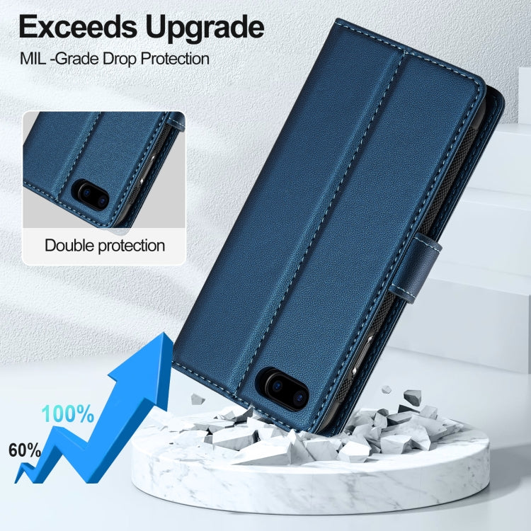 For iPhone 7 / 8 / SE 2020 2022 LC.IMEEKE L2 Series Detachable Magsafe PU Phone Case with Lanyard(Blue) - iPhone SE 2022 / 2020 / 8 / 7 Cases by LC.IMEEKE | Online Shopping South Africa | PMC Jewellery | Buy Now Pay Later Mobicred