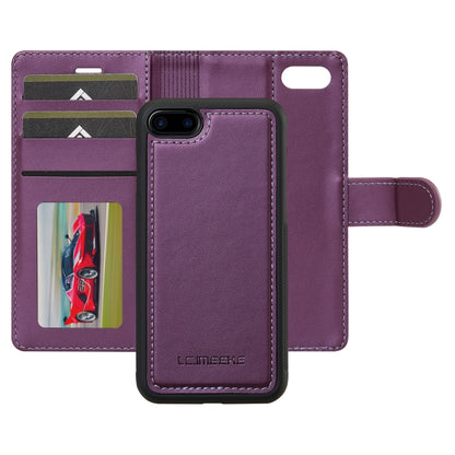 For iPhone 7 / 8 / SE 2020 2022 LC.IMEEKE L2 Series Detachable Magsafe PU Phone Case with Lanyard(Purple) - iPhone SE 2022 / 2020 / 8 / 7 Cases by LC.IMEEKE | Online Shopping South Africa | PMC Jewellery | Buy Now Pay Later Mobicred