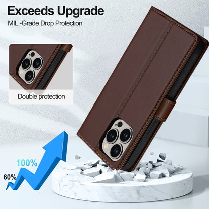 For iPhone 13 Pro Max LC.IMEEKE L2 Series Detachable Magsafe PU Phone Case with Lanyard(Brown) - iPhone 13 Pro Max Cases by LC.IMEEKE | Online Shopping South Africa | PMC Jewellery | Buy Now Pay Later Mobicred