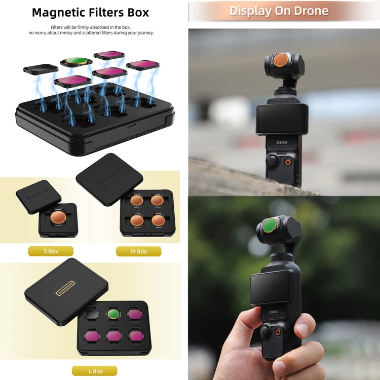 For DJI Osmo Pocket 3 Sunnylife Camera Lens Magnetic Metal Filter, No Impact On Gimbal Reset, Filter:CPL - free shipping - PMC TechLife - Order now!