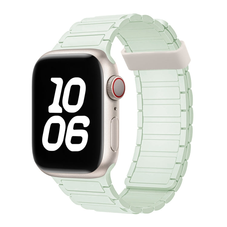 For Apple Watch Series 7 45mm Tri-beads Magnetic Hoop Silicone Watch Band(Light Mint) - free shipping - PMc TechLife - Order now!
