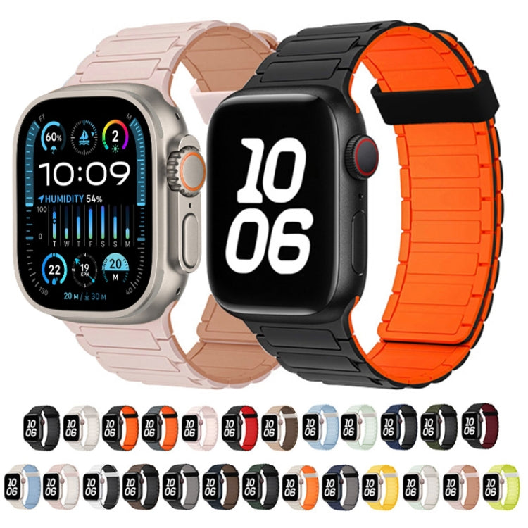 For Apple Watch Series 7 41mm Tri-beads Magnetic Hoop Silicone Watch Band(Light Mint) - free shipping - PMc TechLife - Order now!