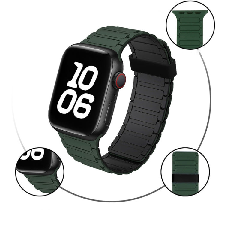 For Apple Watch SE 44mm Tri-beads Magnetic Hoop Silicone Watch Band(Starlight) - free shipping - PMc TechLife - Order now!