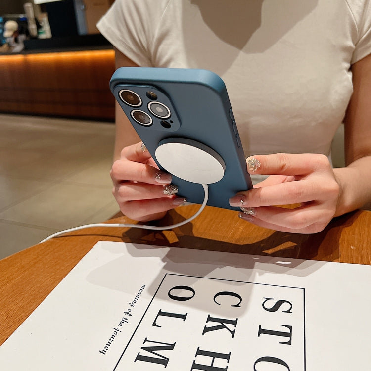 For iPhone 16e Solid Color Liquid Silicone MagSafe Magnetic Phone Case(Lavender Grey) - iPhone 16e Cases by PMC TechLife | Online Shopping South Africa | PMC TechLife | Buy Now Pay Later Mobicred