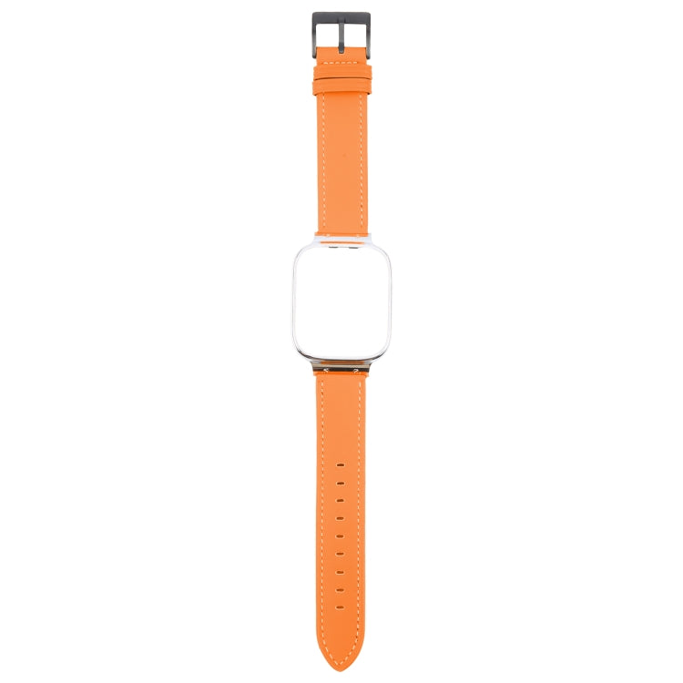 For Redmi Watch 3 Lite Metal Frame Integrated Leather Watch Band(Brown) - free shipping - PMc TechLife - Order now!