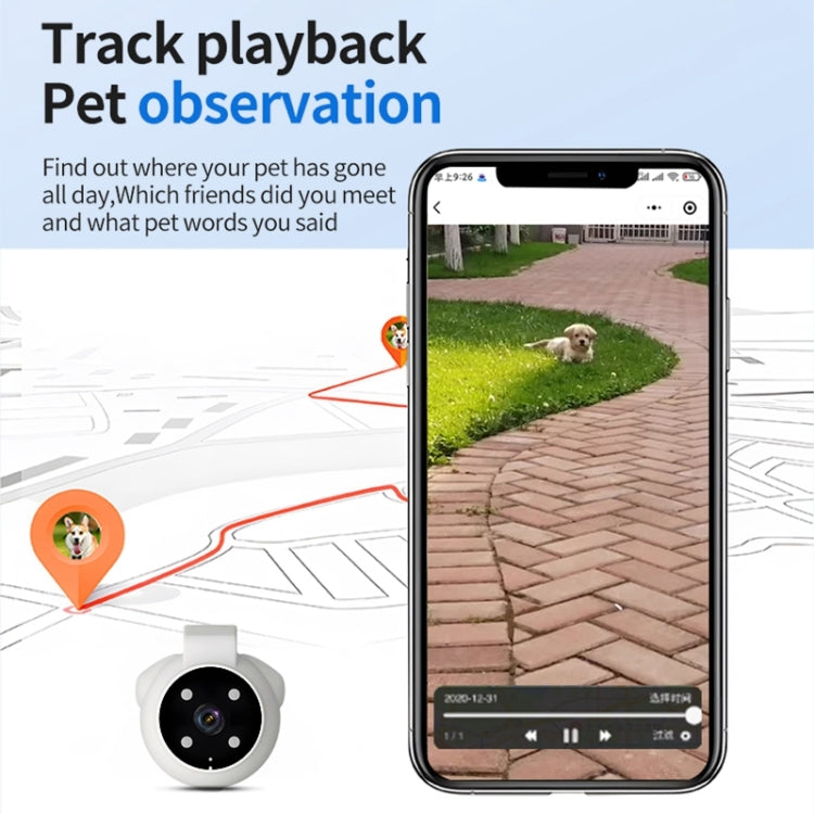 A9 Pet Recorder Tracking Playback IPX6 Waterproof(White) - Pet Tracker by PMC TechLife | Online Shopping South Africa | PMC TechLife | Buy Now Pay Later Mobicred