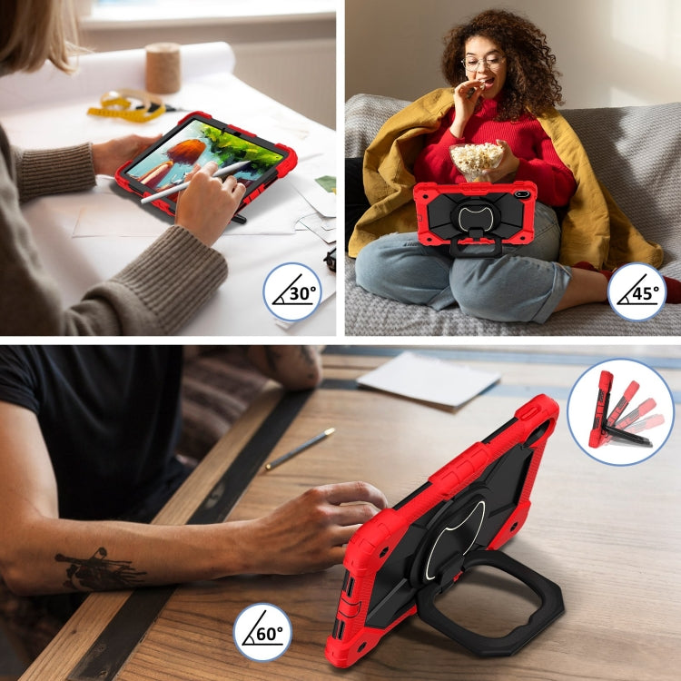 For Huawei Matepad SE 11 2024 Contrast Color Robot Silicone Hybrid PC Tablet Case(Red Black) - Huawei by PMC Jewellery | Online Shopping South Africa | PMC Jewellery | Buy Now Pay Later Mobicred