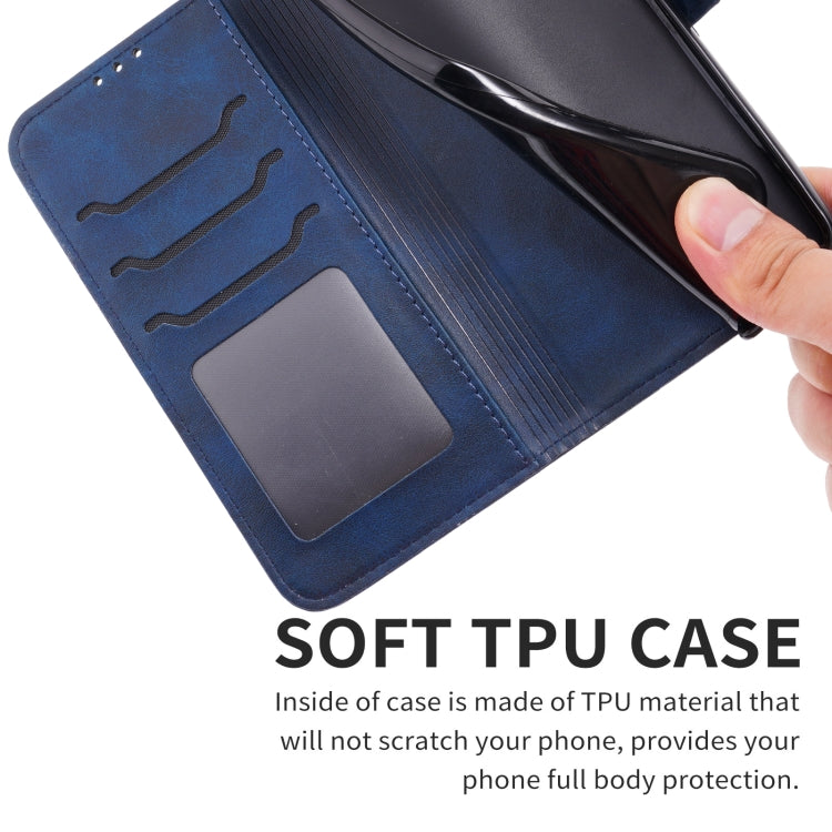 For Samsung Galaxy S25 Ultra 5G Embossed Happy Cat Pattern Flip Leather Phone Case(Blue) - Galaxy S25 Ultra 5G Cases by PMC Jewellery | Online Shopping South Africa | PMC Jewellery | Buy Now Pay Later Mobicred