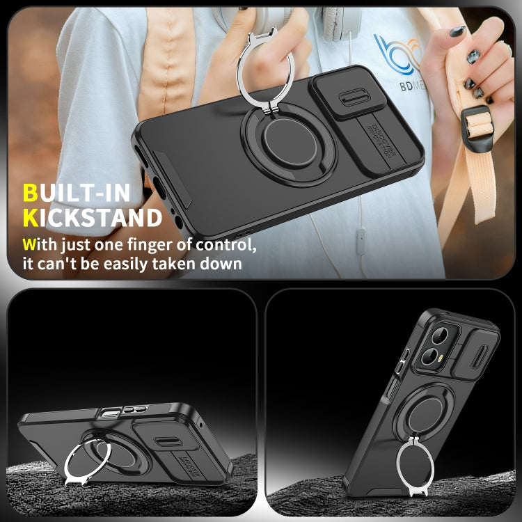 For Motorola Moto G 5G 2024 Sliding Camshield Ring Holder Phone Case(Red) - Motorola Cases by PMC Jewellery | Online Shopping South Africa | PMC Jewellery | Buy Now Pay Later Mobicred