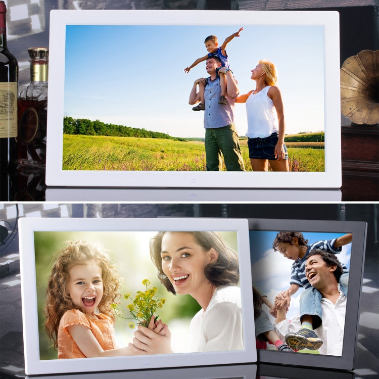 23.6 inch LED Screen Digital Photo Frame, Plug Type:US Plug(White) - free shipping - PMC TechLife - Order now!