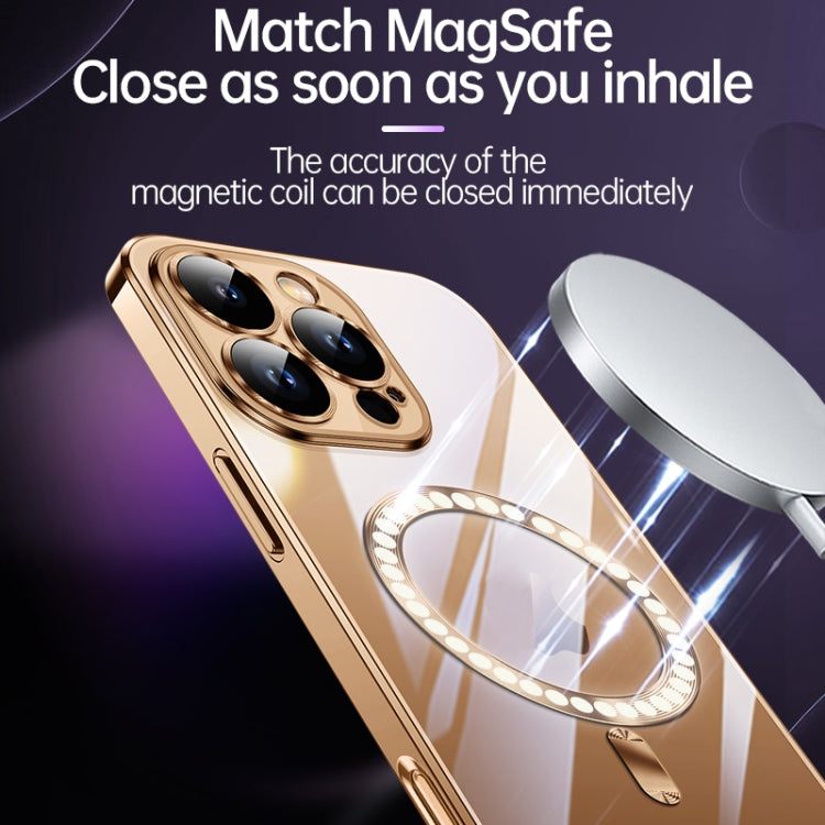 For iPhone 16 SULADA MagSafe Plating TPU Shockproof Phone Soft Case(Gold) - iPhone 16 Cases by SULADA | Online Shopping South Africa | PMC Jewellery | Buy Now Pay Later Mobicred