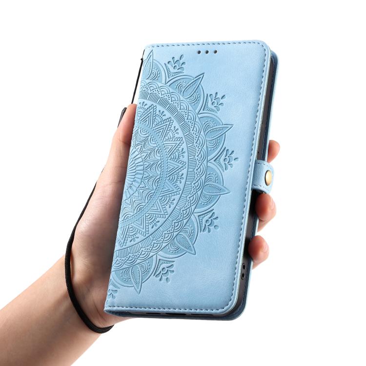 For iPhone 16e Skin Feel Totem Embossed Leather Phone Case(Blue) - iPhone 16e Cases by PMC TechLife | Online Shopping South Africa | PMC TechLife | Buy Now Pay Later Mobicred