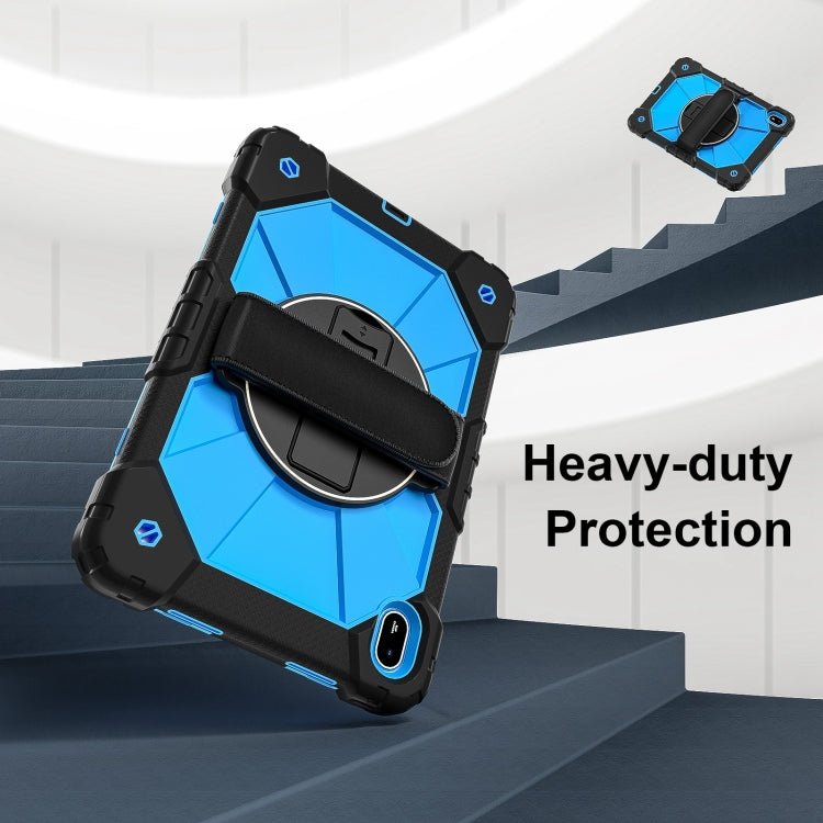 For Huawei MatePad SE 11 2024 Contrast Color Robot Silicone Hybrid PC Tablet Case(Black Blue) - Huawei by PMC TechLife | Online Shopping South Africa | PMC TechLife | Buy Now Pay Later Mobicred
