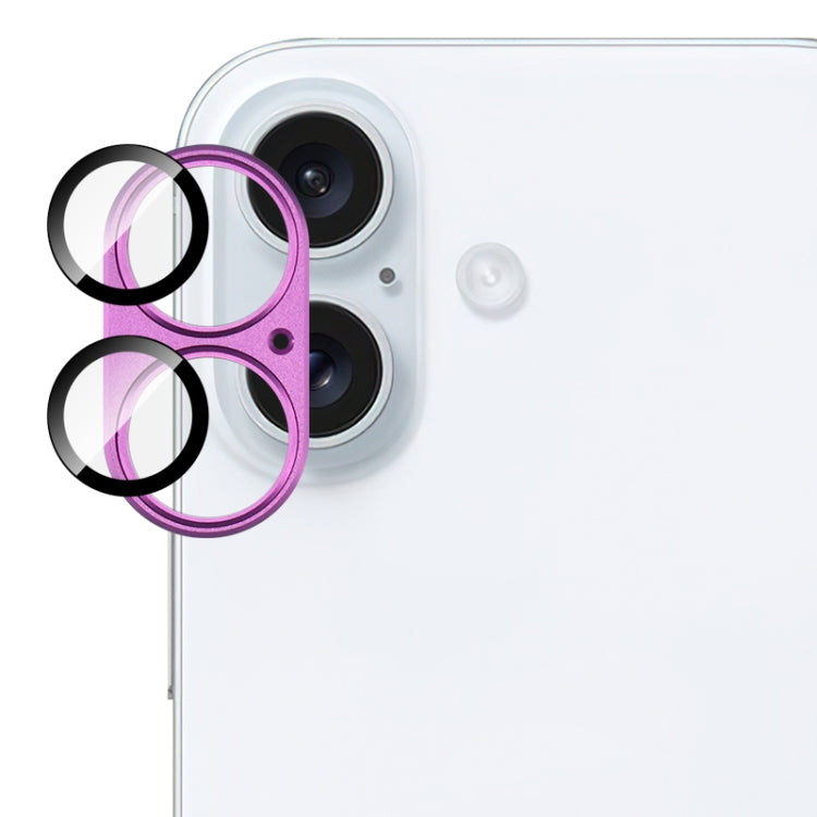 For iPhone 16 / 16 Plus IMAK Metal Armor Premium Camera Protector Film(Rose Red) - free shipping - PMC Jewellery - Order now!