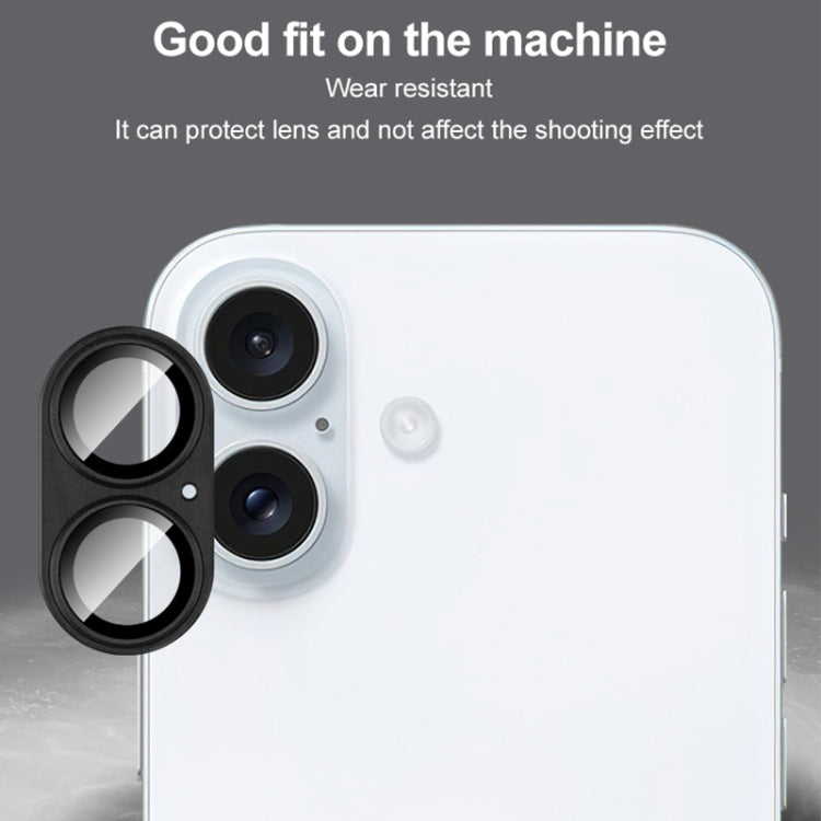 For iPhone 16 / 16 Plus IMAK Metal Armor Premium Camera Protector Film(Rose Red) - free shipping - PMC Jewellery - Order now!