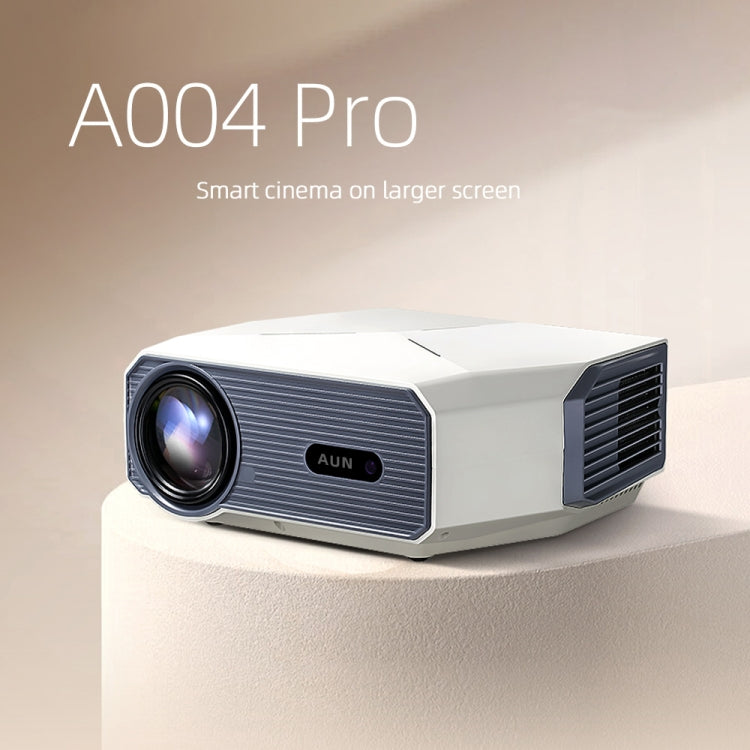 AUN A004 Pro 1920 x 1080P 9000Lumen Android 9.0 Portable LCD Projector, EU Plug(White) - LED Projector by AUN | Online Shopping South Africa | PMC Jewellery | Buy Now Pay Later Mobicred