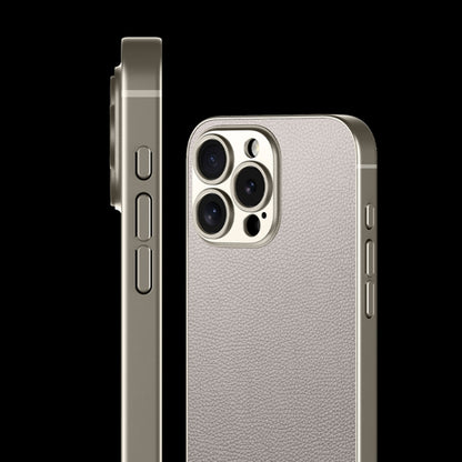 For iPhone 16 Pro GKK Metal Paint Skin Feel Leather Full Coverage Phone Case(Carbon Fibre) - iPhone 16 Pro Cases by GKK | Online Shopping South Africa | PMC Jewellery | Buy Now Pay Later Mobicred