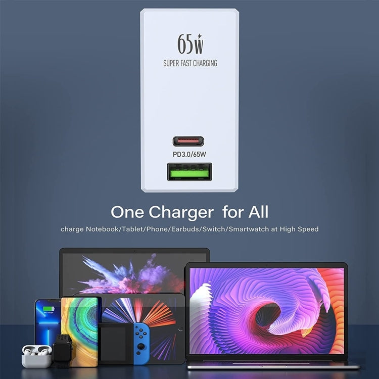 LDNIO A2620C PD3.0 65W USB Power Adapter Travel Charger with Type-C to Type-C Cable, EU Plug - free shipping - PMC Jewellery - Order now!