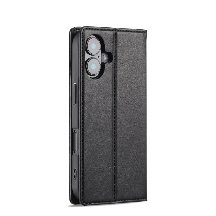 For iPhone 16 Plus LC.IMEEKE RFID Anti-theft Leather Phone Case(Black) - iPhone 16 Plus Cases by LC.IMEEKE | Online Shopping South Africa | PMC Jewellery | Buy Now Pay Later Mobicred