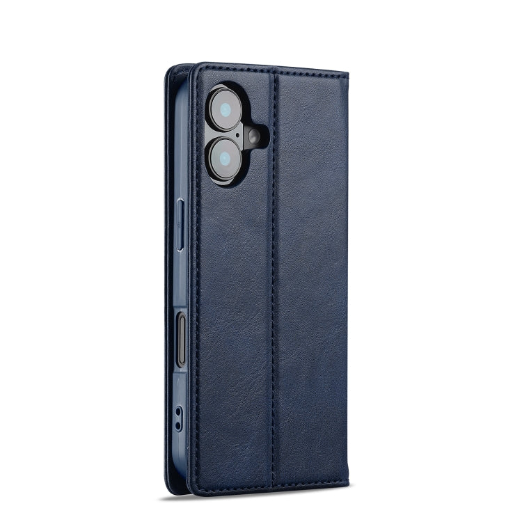 For iPhone 16 LC.IMEEKE RFID Anti-theft Leather Phone Case(Blue) - iPhone 16 Cases by LC.IMEEKE | Online Shopping South Africa | PMC Jewellery | Buy Now Pay Later Mobicred