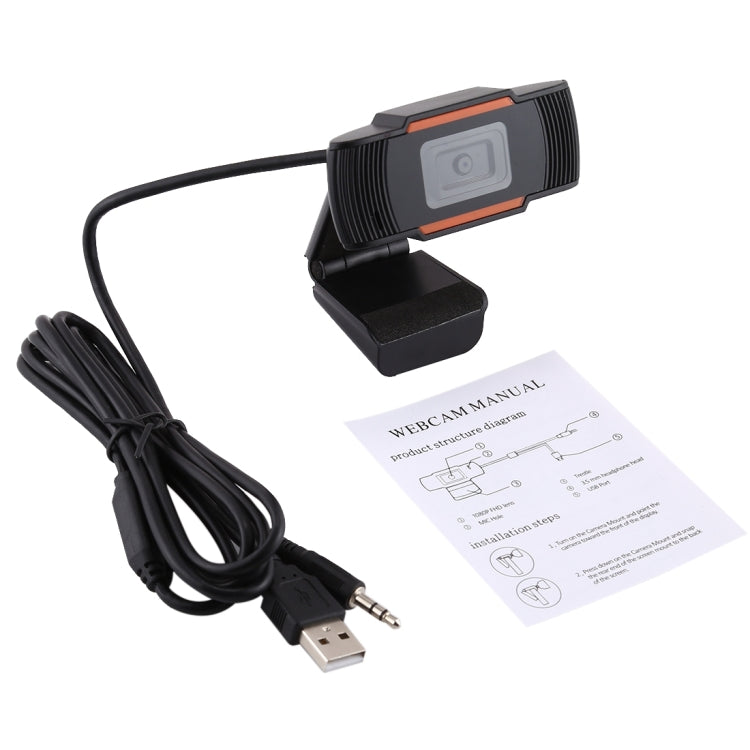 1080P 30fps HD Computer Camera Integrated Microphone USB Web Cam(Black) - HD Camera by PMC Jewellery | Online Shopping South Africa | PMC Jewellery | Buy Now Pay Later Mobicred