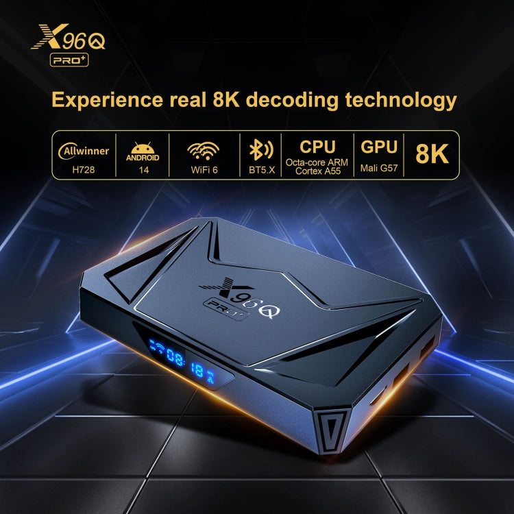 X96Q Pro+ Cortex-A55 Android 14 Octa-core CPU 4K HD Internet Set-top Box, RAM:4GB+32GB(EU Plug) - Others by PMC Jewellery | Online Shopping South Africa | PMC Jewellery | Buy Now Pay Later Mobicred