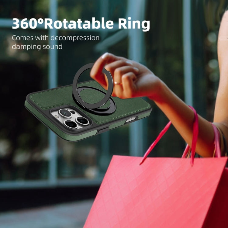 For iPhone 16 Plus Yashi 360 Degree Rotating MagSafe Holder Phone Case(Dark Green) - free shipping - PMC Jewellery - Order now!