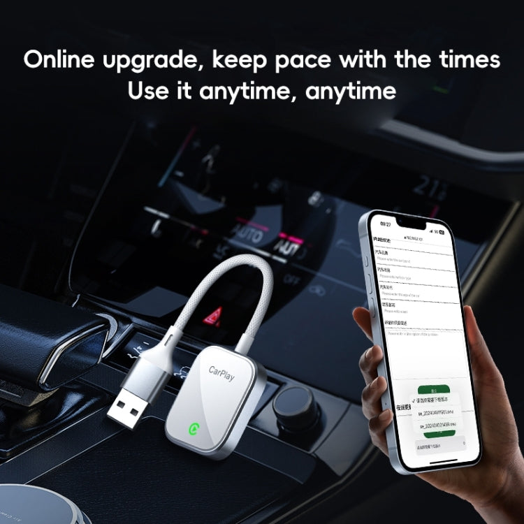 USB, USB-C / Type-C Dual Interface Wired to Wireless Car CarPlay Box Adapter for iPhone(White) - free shipping - PMC Jewellery - Order now!