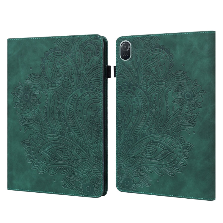 For Honor Pad 8 Peacock Embossed Pattern Leather Tablet Case(Green) - Honor by PMC TechLife | Online Shopping South Africa | PMC TechLife | Buy Now Pay Later Mobicred
