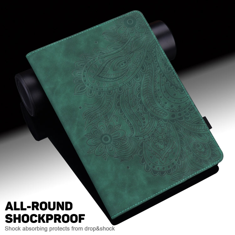 For Honor Pad 8 Peacock Embossed Pattern Leather Tablet Case(Green) - Honor by PMC TechLife | Online Shopping South Africa | PMC TechLife | Buy Now Pay Later Mobicred