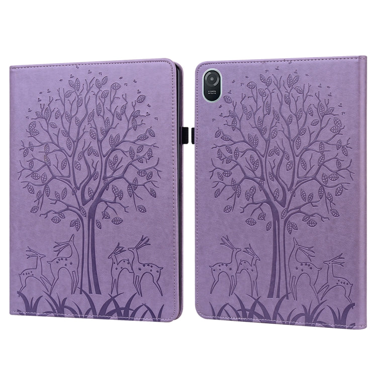 For Honor Pad 8 Tree & Deer Embossed Leather Tablet Case(Purple) - free shipping - PMC TechLife - Order now!