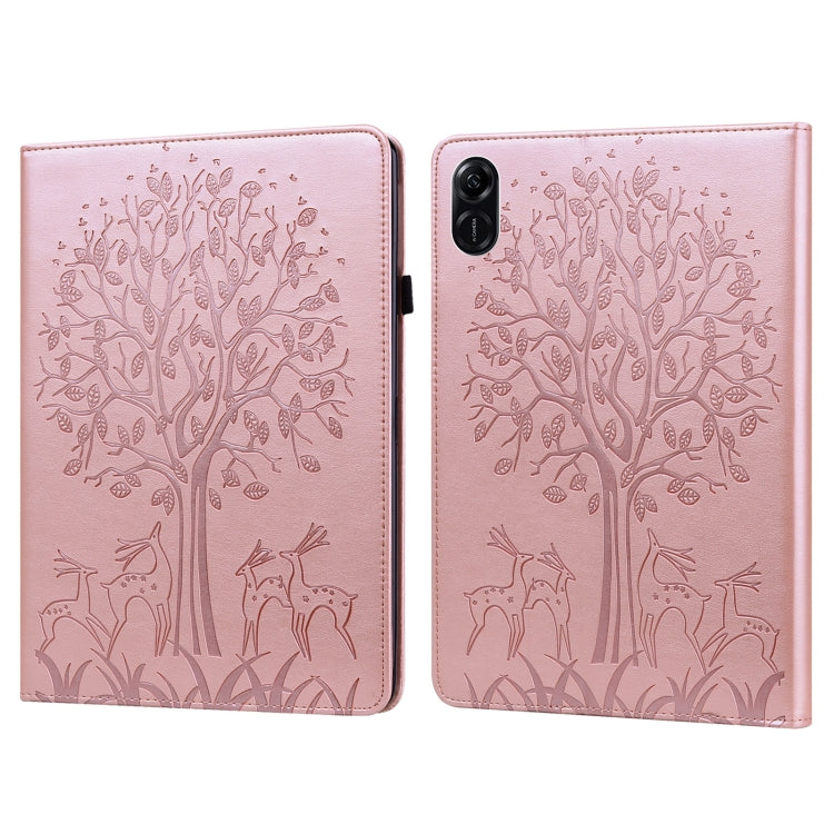 For Honor Pad X9 Tree & Deer Embossed Leather Tablet Case(Pink) - free shipping - PMC TechLife - Order now!
