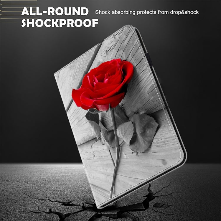 For Honor Pad X9 Crystal Texture Painted Leather Tablet Case(Rose) - Honor by PMC TechLife | Online Shopping South Africa | PMC TechLife | Buy Now Pay Later Mobicred