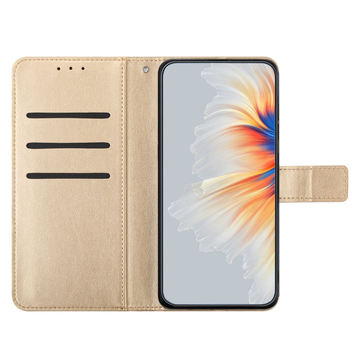 For Motorola Moto G Play 2024 Flower Embossed Leather Phone Case(Gold) - Motorola Cases by PMC Jewellery | Online Shopping South Africa | PMC Jewellery | Buy Now Pay Later Mobicred