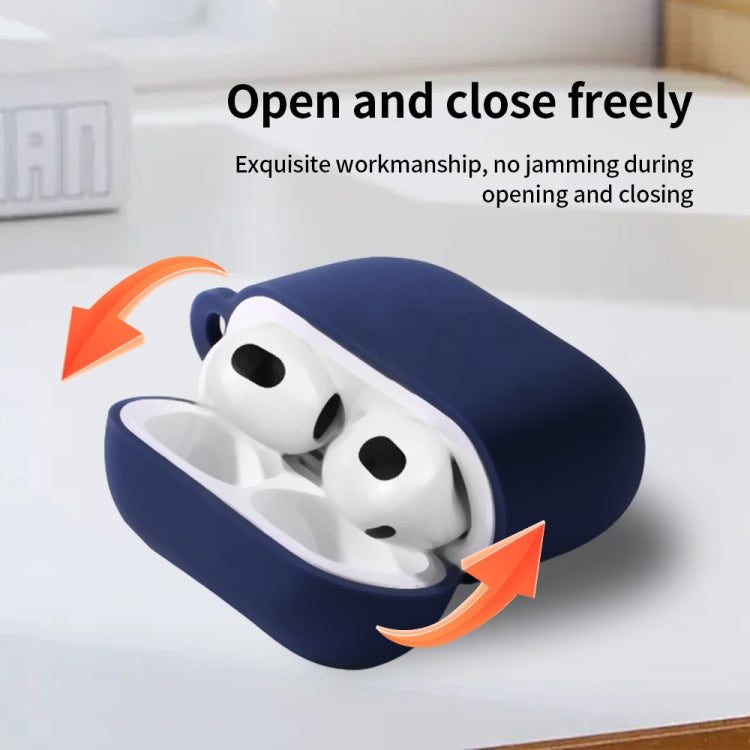 For AirPods 4 Silicone Earphone Protective Case with Hook(Yellow) - For AirPods 4 by PMC Jewellery | Online Shopping South Africa | PMC Jewellery | Buy Now Pay Later Mobicred