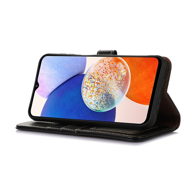 For Motorola Edge 50 Genuine Leather Litchi Texture RFID Leather Phone Case(Black) - free shipping - PMC TechLife - Order now!