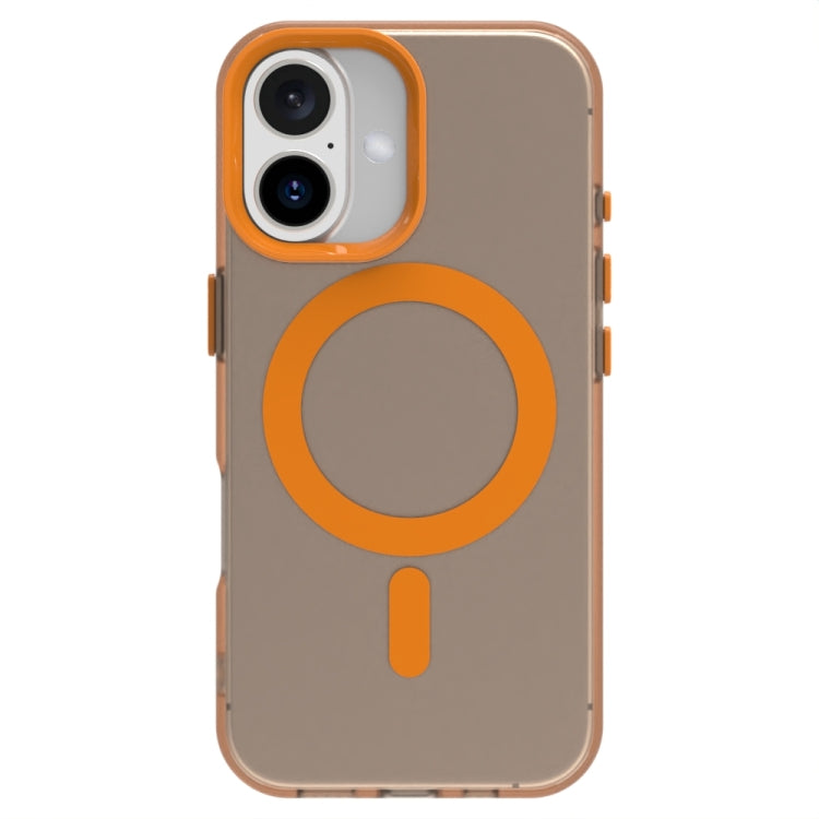 For iPhone 16 Candy Magsafe PC Hybrid TPU Phone Case(Orange) - iPhone 16 Cases by PMC Jewellery | Online Shopping South Africa | PMC Jewellery | Buy Now Pay Later Mobicred