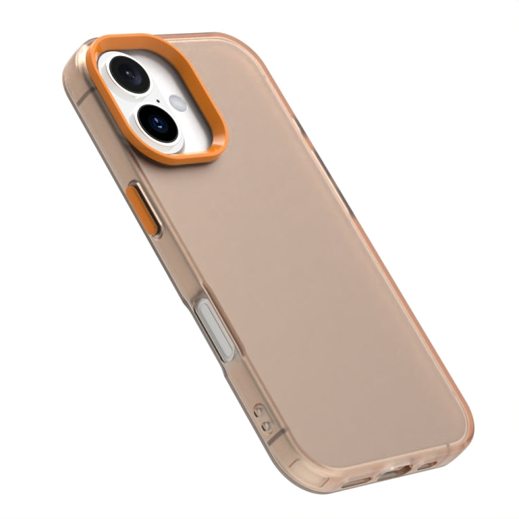 For iPhone 16 Plus Candy PC Hybrid TPU Shockproof Phone Case(Orange) - iPhone 16 Plus Cases by PMC Jewellery | Online Shopping South Africa | PMC Jewellery | Buy Now Pay Later Mobicred